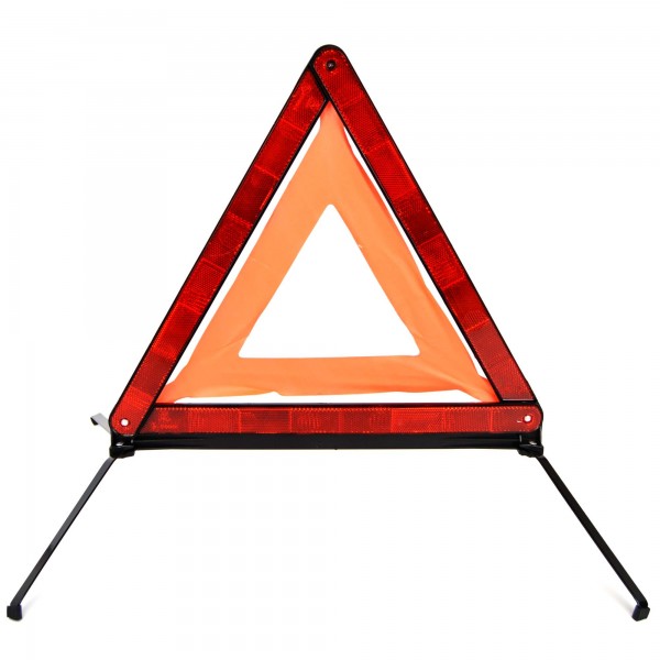 Vintage car warning triangle