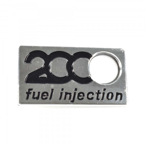 Inscription "2000 fuel injection" Plaque métallique Fiat 124 Spider