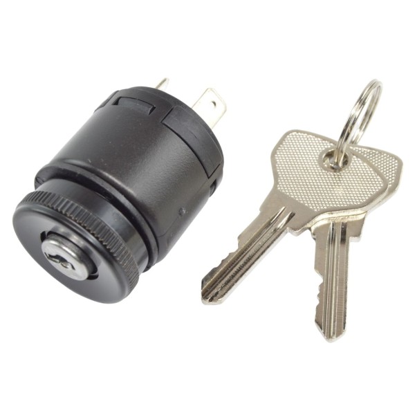 Interruptor de encendido (sin bloqueo) Fiat 500 N-D-F-R, 126-P (conector plano) (negro)