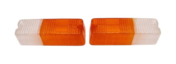 Par de tapas de luz delantera Fiat 128 3P (naranja / claro)