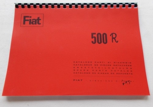Copy of spare parts catalogue Fiat 500 R