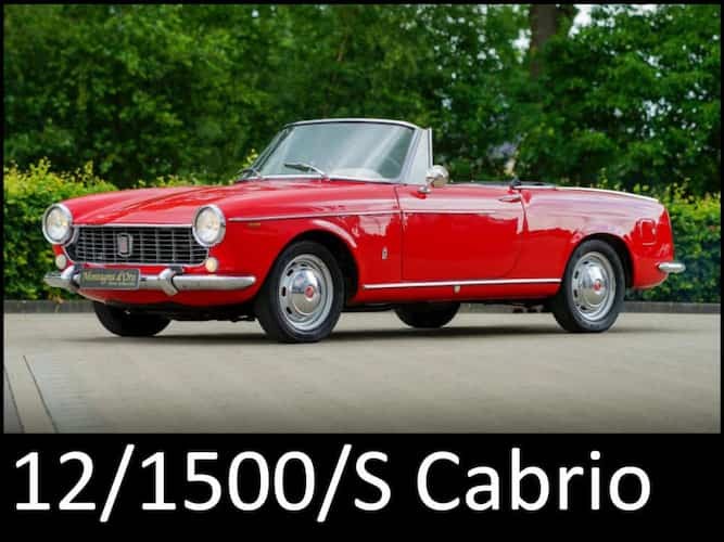 Fiat 1200 1500 S cabriolet Pièces détachées