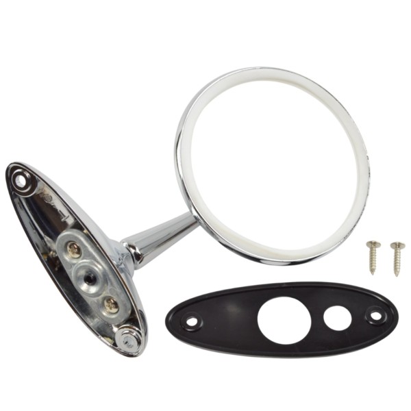 Außenspiegel Chrom rund (mit einem Gelenk am Fuß) für diverse Modelle