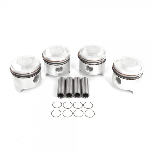 Piston set with piston ring set 14/1600 (80mm +0.4) with dome 1st stage 3mm Fiat 124 Spider