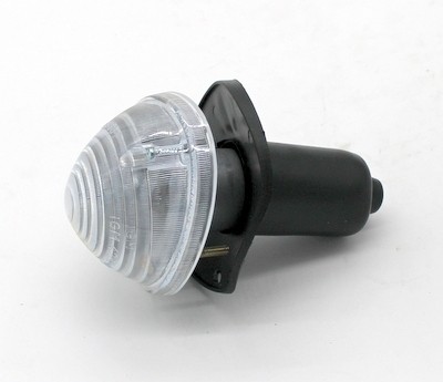 Indicator lamp front (clear) metal base Fiat 500 F/L/R - Fiat 600 E