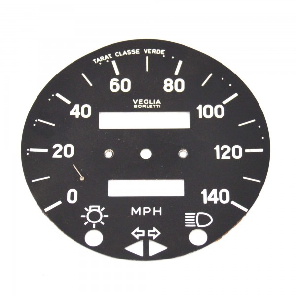 Speedometer disc AS/BS/CS up to 140 mph Fiat 124 Spider
