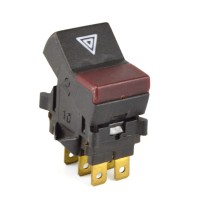Hazard warning switch with red indicator light Fiat 124 Spider BS-CS, 124 Coupé BC-CC Hazard warning switch with red indicator light Fiat 124 Spider BS-CS, 124 Coupé BC-CC
