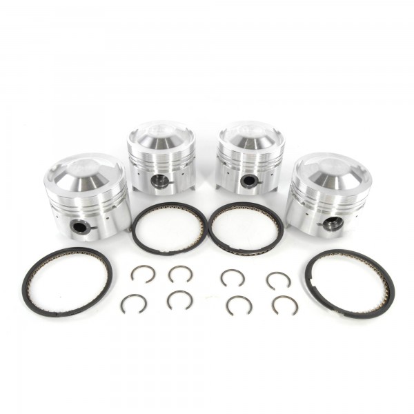 Piston set with piston ring set 18/2000 (84mm +0.6) with dome 3rd stage 8mm Fiat 124 Spider