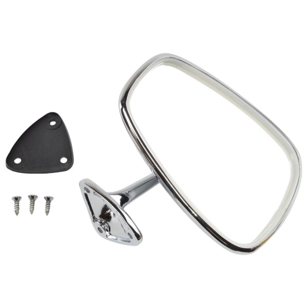 Retrovisor exterior cromado con base de 3 orificios – Fiat 124 Spider (USA), Fiat 850 (USA), Alfa Giulietta Spider (VITALONI)