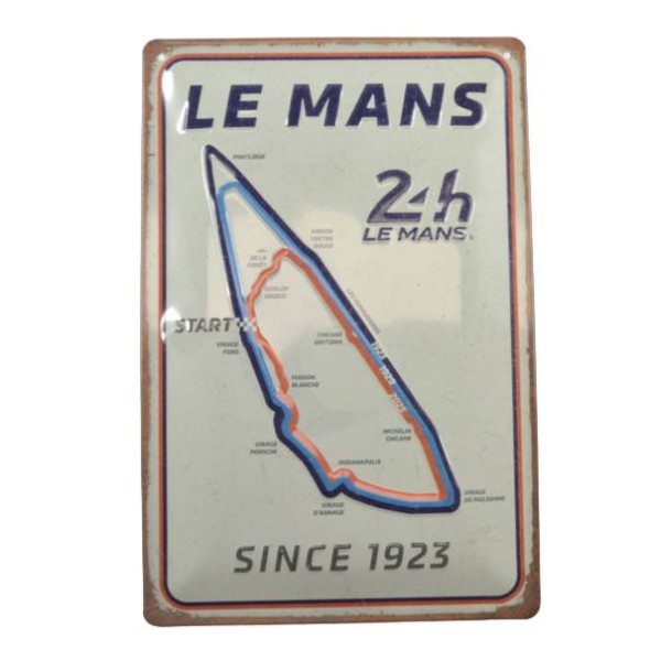 Blechschild 24h Le Mans - Circuit (20 x 30 cm)