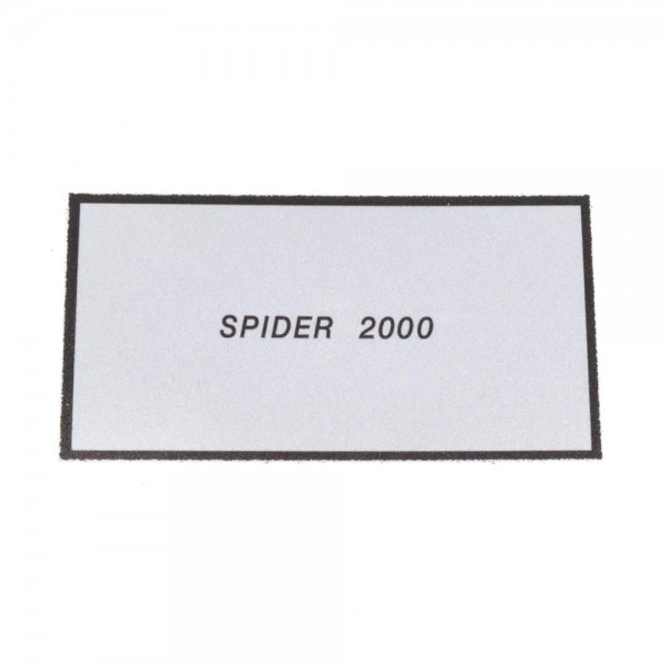Sticker: "Spider 2000 " white for timing belt guard Fiat 124 Spider