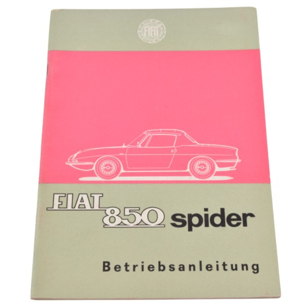 Gebruiksaanwijzing Fiat 850 Spider Duits origineel