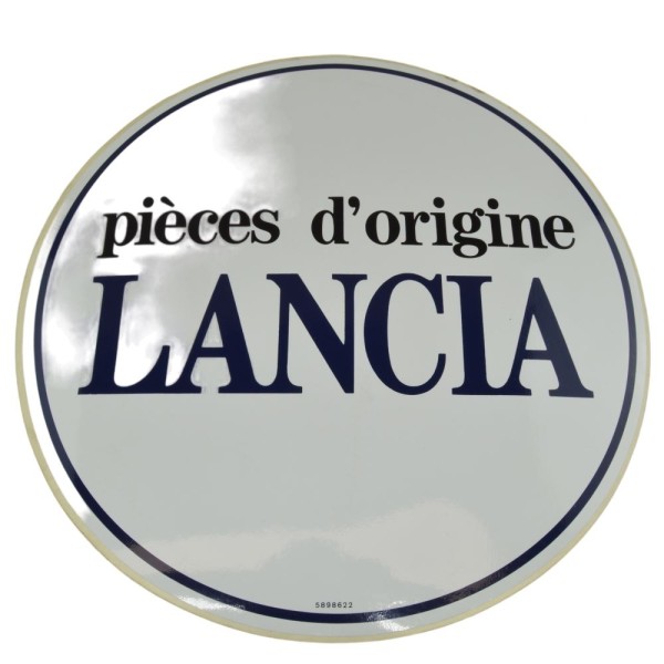 Aufkleber "pièces d'origine Lancia" rund (295 mm)