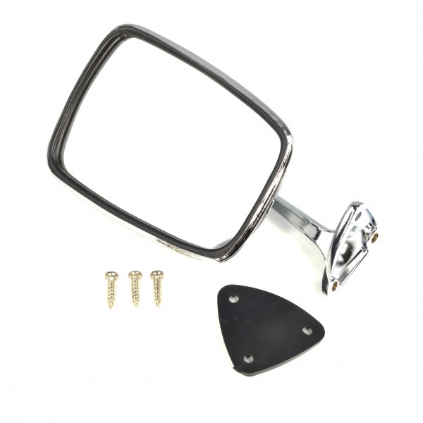 Wing mirror chrome 3-hole-base left or right Fiat 124 Spider