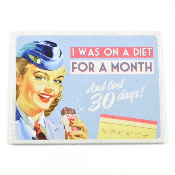 On A Diet For A Month Magnet 8x6cm