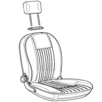 Stoelhoezen Fiat 124 Spider (66-78) compleet voor 2 zitplaatsen Stoelhoezen Fiat 124 Spider (66-78) compleet voor 2 zitplaatsen