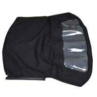 Fabric soft top Fiat 124 Spider (66-78) black/black clear window Fabric soft top Fiat 124 Spider (66-78) black/black clear window