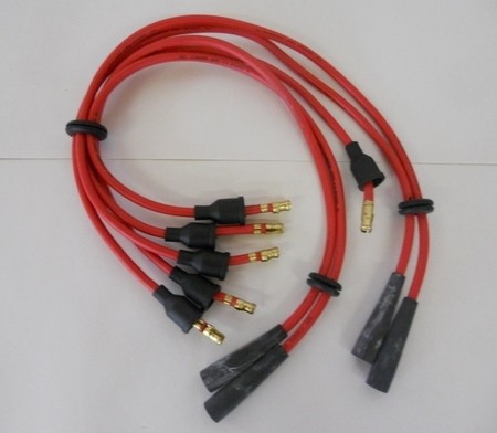 Juego de cables de encendido Fiat 850 N/S/ Coupe (rojo)