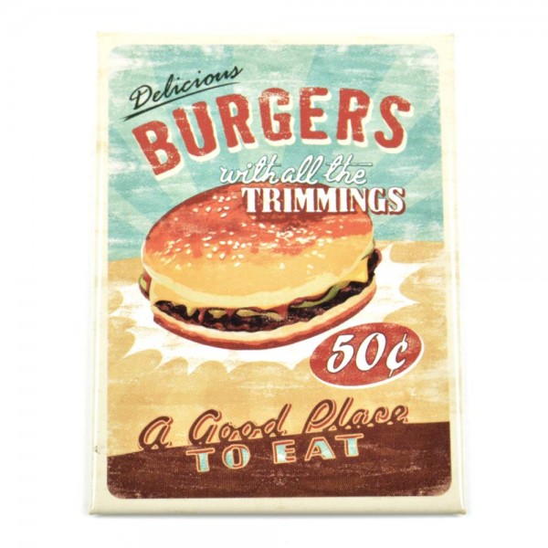 Burgers Magnet 8x6cm