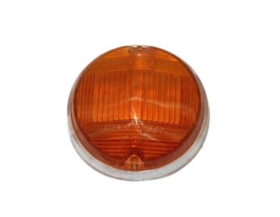 Leuchtkappe vorn Fiat 124 AC Coupe, 850 Coupe, 1100 R - Rand verchromt (orange)