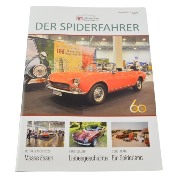 Clubheft "Der Spiderfahrer" (Ausgabe 02-2026) - Fiat 124 Spider Club Deutschland e.V.