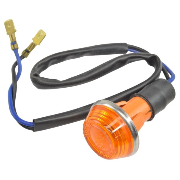 Blinkerleuchte seitlich mit Kabel Chrom original Carello Fiat 124 Spider DS
