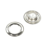 Eyelet with washer for door opener door panel Eyelet with washer for door opener door panel