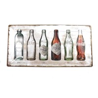 Tin Sign "Coca-Cola - Bottle Timeline" 25 x 50 cm Tin Sign "Coca-Cola - Bottle Timeline" 25 x 50 cm