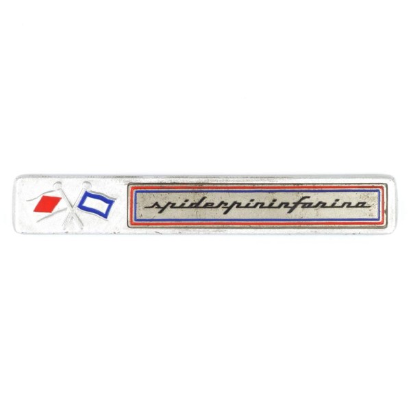 SPIDERPININFARINA lettering DS/US emblem used Fiat 124 Spider