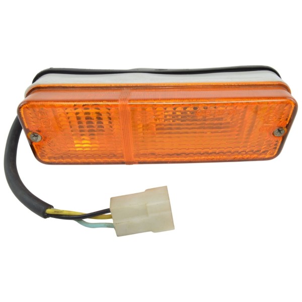 Luz de pisca dianteira esquerda 4303680 Fiat 128 Coupé, totalmente laranja