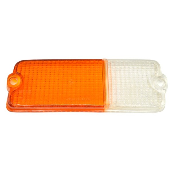 Tapa intermitente delantero izquierdo blanco/naranja hasta 77 Fiat 127