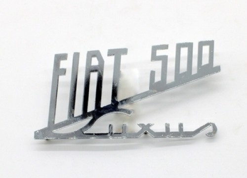 Schriftzug 'Fiat 500 Luxus'