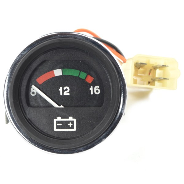 Voltmeter with black ring (standing) Fiat 124 Spider