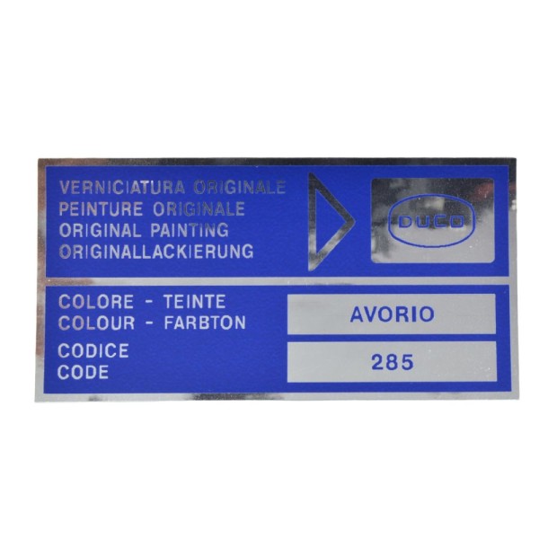 Sticker: Colour 285 Avorio (DUCO)